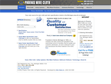 Tablet Screenshot of phoenixwirecloth.com